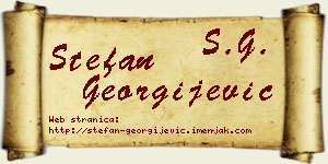 Stefan Georgijević vizit kartica